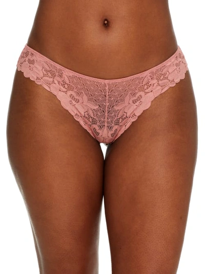 Bare X Bare Necessities The Essential Lace Thong In Ash Rose
