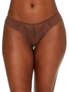 Bare X Bare Necessities The Essential Lace Thong In Brunette