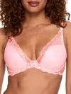 Natori Feathers Plunge Bra In Ribbon,peach Pink