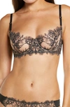 Skarlett Blue Entice Underwire Balconette Bra In Black / Nylon