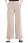 Maxstudio Twill Ankle Slim Trousers In Mocha