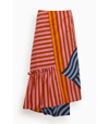 Brøgger Heather Skirt In Tan Stripe Print In Multi