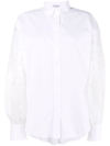 BRUNELLO CUCINELLI BRODERIE-ANGLAISE PANELLED SHIRT