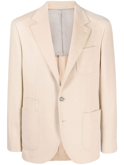 Brunello Cucinelli Single-breasted Camel-hair Blazer In Beige