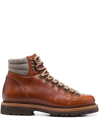 BRUNELLO CUCINELLI PADDED ANKLE LACE-UP BOOTS