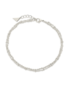 Sterling Forever Kyra Layered Chain Anklet In Grey