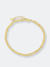 Sterling Forever Kyra Layered Chain Anklet In Gold