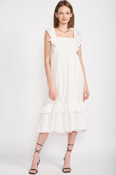 En Saison Bea Cotton Midi-dress In White