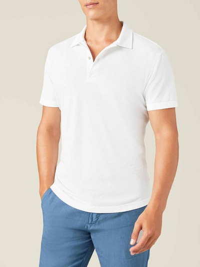 Luca Faloni White Classic Piqué Polo