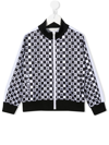 Palm Angels Checkerboard Logo-print Woven Track Jacket 4-12 Years In White