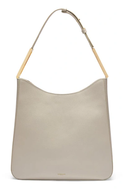 Demellier Helsinki Leather Hobo Bag In Taupe Small Grain
