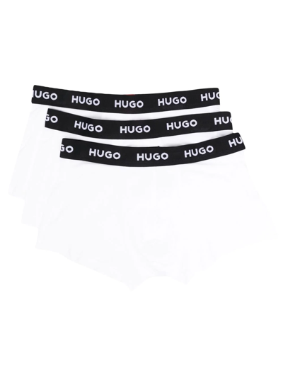 Hugo Boss Logo-waistband Boxer Briefs In White