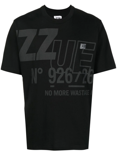 Izzue Logo印花细节t恤 In Black