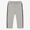 MONNALISA BOYS GREY COTTON LOGO JOGGERS