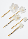 JENNIFER BEHR ZINNIA FLORAL BOBBY PINS, SET OF 5