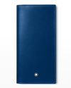 Montblanc Men's Meisterstück Long Leather Bifold Wallet In Blue