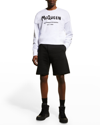Alexander Mcqueen Man White Mcqueen Graffiti Oversize Sweatshirt In Natural