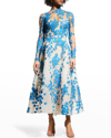 MONIQUE LHUILLIER FLORAL-EMBROIDERED TULLE OPEN-BACK JACKET