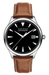 Movado 'HERITAGE' LEATHER STRAP WATCH, 40MM,3650001