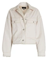 Isabel Marant Paoleta Faux Shearling-lined Denim Jacket In Ivory