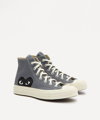 COMME DES GARÇONS PLAY X CONVERSE MENS X CONVERSE 70S HI-TOP CANVAS TRAINERS