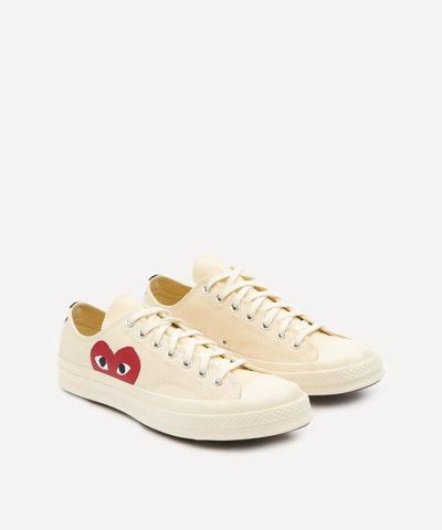 Comme Des Garçons Play X Converse X Converse 70s Canvas Low-top Trainers In Beige