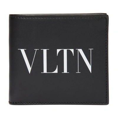 Valentino Garavani Vltn Wallet In Nero Bianco