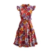 La Doublej Women's Short And Sassy Floral Cotton Dress In Papaveri Arancio