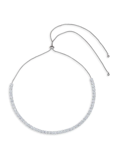 Eye Candy La Women's Luxe Mia Silvertone & Cubic Zirconia Bolo Tennis Necklace In Brass