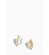 MIGNONNE GAVIGAN Mini Madeline Earrings in White/Gold