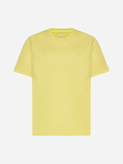 Bottega Veneta Sunrise Round-neck Cotton T-shirt In Yellow Kiwi