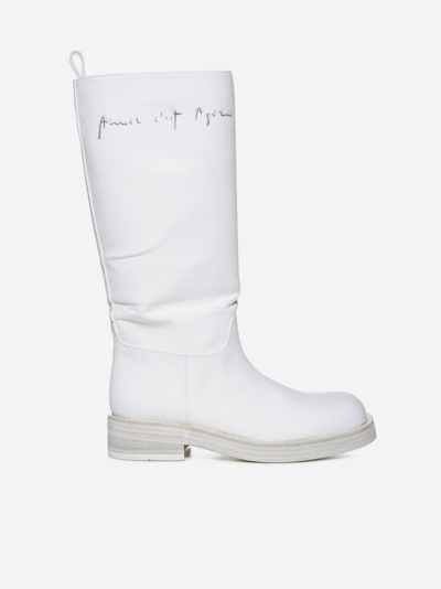 Ann Demeulemeester Jose Cotton Boots In White