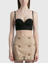 Burberry Zipped Bralette Top In Black