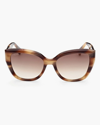 Max Mara 54mm Cat Eye Sunglasses In Brown