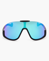 Moncler Shield-frame Sunglasses In Black/blue/pink