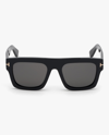 Tom Ford Fausto 53mm Rectangular Sunglasses In Grey