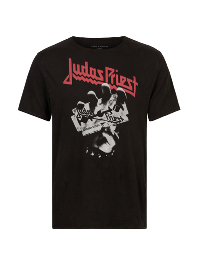 John Varvatos Judas Priest British Crewneck T-shirt In Black