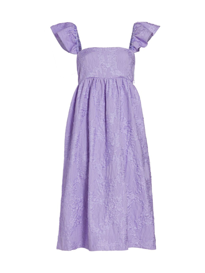 baum und pferdgarten purple dress Baum Und Pferdgarten Ashaki Empire Waist Sundress In Baby Lavender