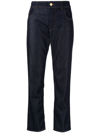 Emporio Armani Mid-rise Straight Jeans In Blau