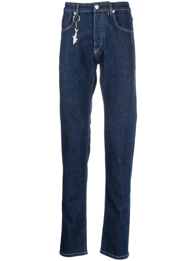 Paul & Shark Mid-rise Slim-cut Jeans In Blue