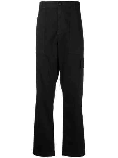 Dunhill Side Cargo-pocket Detail Trousers In Schwarz