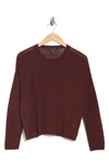 Eileen Fisher Crewneck Boxy Top In Brownstone