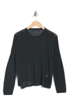 Eileen Fisher Crewneck Boxy Top In Forest Night