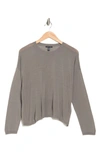 Eileen Fisher Crewneck Boxy Top In Smoke