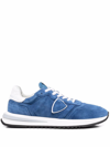 PHILIPPE MODEL MEN'S  BLUE LEATHER SNEAKERS