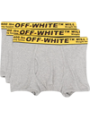 Off-white Off White Classic Industrial Tri Pack Boxer Shorts In Grey