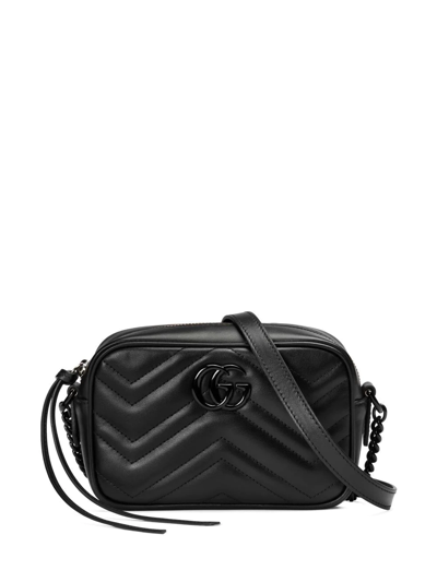 Gucci Gg Marmont Mini Shoulder Bag In Black