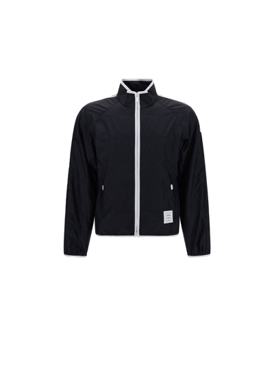 Thom Browne Quilted Ripstop Track Jacket In Black