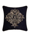 J Queen New York Savoy Decorative Pillow, 20" X 20" Bedding In Black