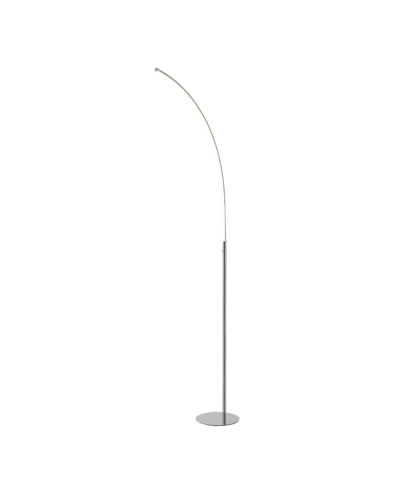 Jonathan Y Curva Minimalist Modern Led Integrated Floor Lamp In Chrome